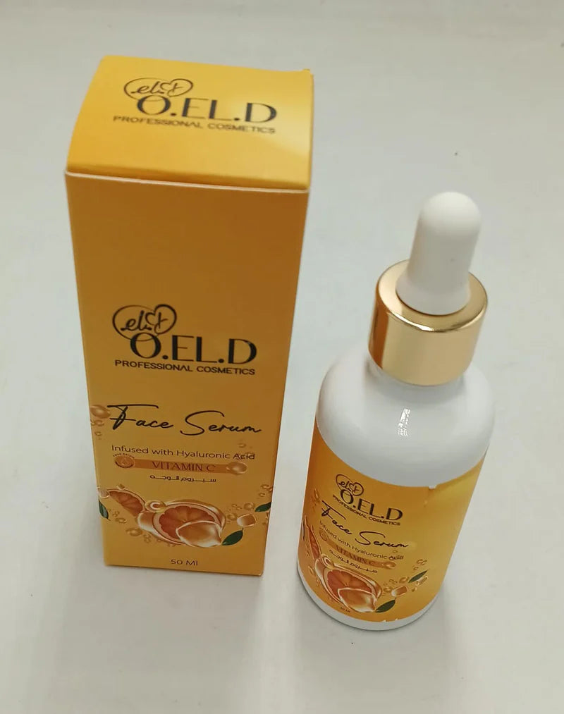 Zyvoura O.E.L.D professional Vitamin C face serum bottle with dropper for brightening and skincare.