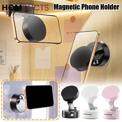 Zyvoura Mini Magnet Phone Holder with auto-tracking rotation, strong suction mount for car dashboard or desk use.