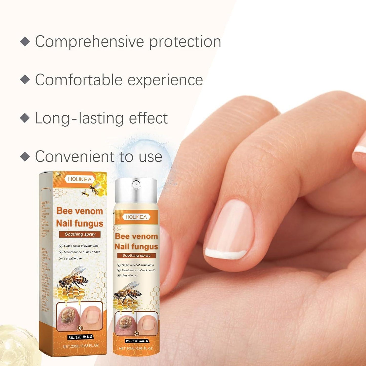 Zyvoura Bee Venom Fungal Nail Treatment Cream jar with label and applicator brush for fungal nail care in health and beauty.