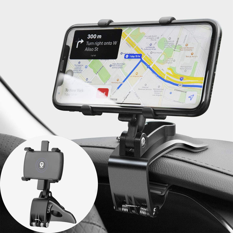 Zyvoura car dashboard phone holder accessory securely attached to vehicle's dashboard for hands-free use.