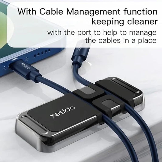 Zyvoura alloy car MagSafe magnetic phone holder attached to vehicle dashboard, holding a smartphone securely in place.