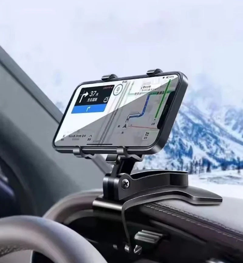 Zyvoura car dashboard phone holder, adjustable car accessory for secure smartphone placement on the dashboard.