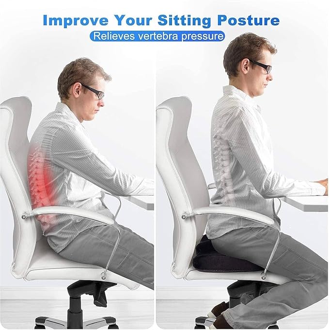 Zyvoura Denx Gel U-Shaped Car Seat Cushion set with ergonomic support and breathable gel material for added comfort.