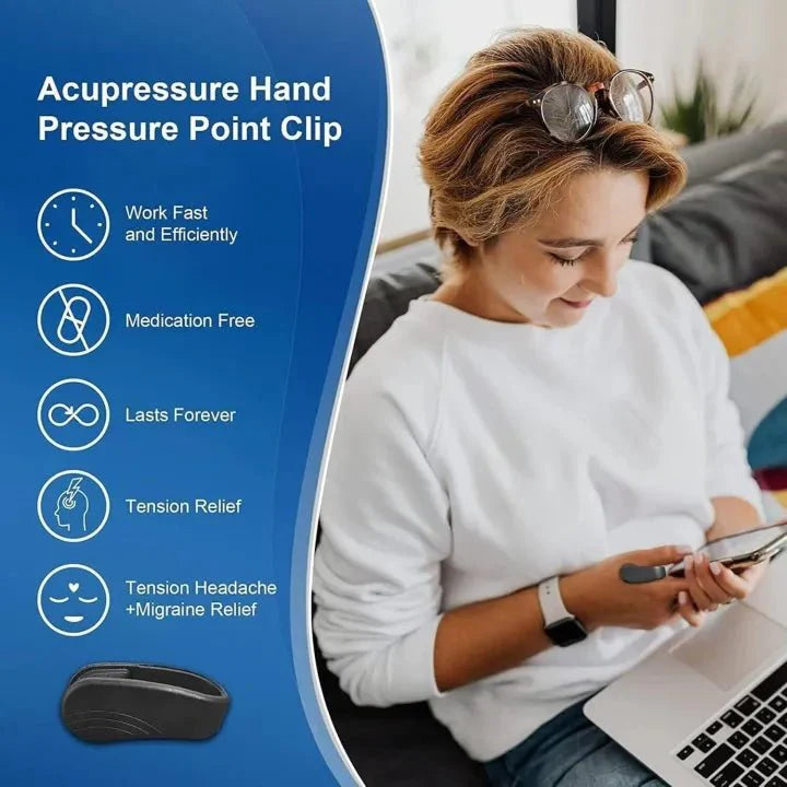 EELHOE Sugar Control L14 acupressure point clip by Zyvoura, shown on the skin for natural sugar regulation therapy.