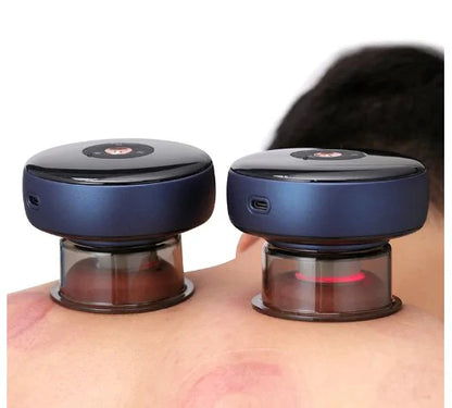 Zyvoura electric vacuum cupping massager for cleaning, showing the handheld device with suction cups used for skin therapy.
