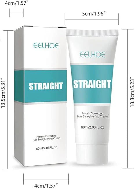 Zyvoura Hair Straightening Cream for smooth, sleek hair, shown in a sleek tube on a white background.