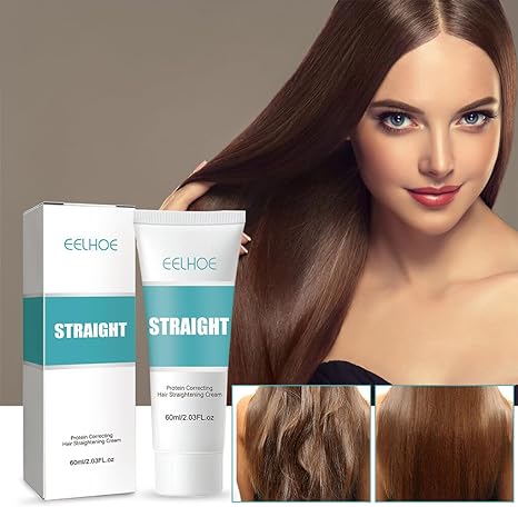 Zyvoura Hair Straightening Cream in a tube, suitable for smooth, sleek hair styling, shown in a close-up image.