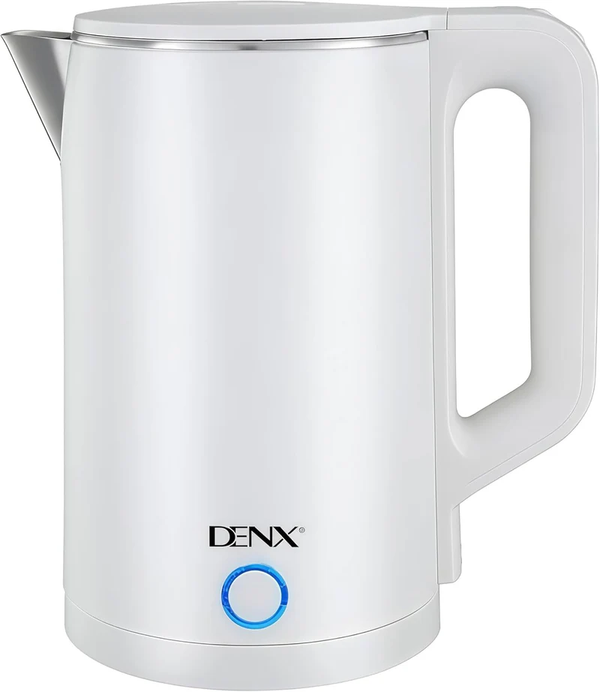 Zyvoura Denx Fast Boil Electric Kettle with stainless steel body and ergonomic handle for quick boiling.