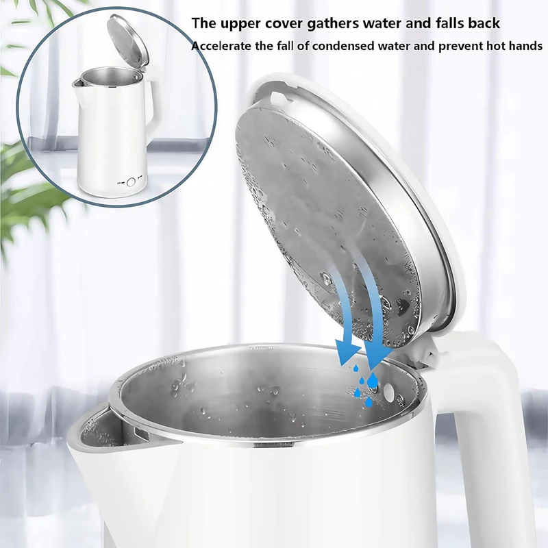 Zyvoura Denx Fast Boil Electric Kettle with stainless steel body and ergonomic handle for quick boiling.
