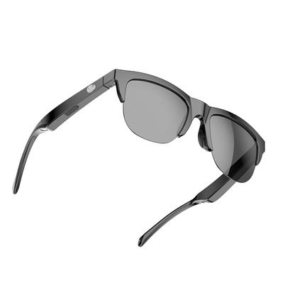 Zyvoura Bluetooth Smart Glasses with sleek design and integrated electronics, showing the stylish frame from a side view.