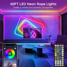 Zyvoura LED Neon Rope Light displaying vibrant blue glow, flexible tube for decorative lighting in electronics projects.