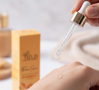 Zyvoura O.E.L.D vitamin C face serum bottle, professional cosmetics for brightening and rejuvenating skin.