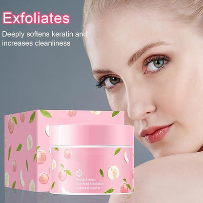 Zyvoura Peach Extract Fruit Acid Exfoliating Face Gel Cream with natural peach ingredients for gentle skin renewal and brightening.