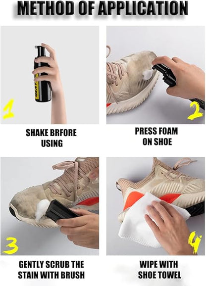 Zyvoura Poetry Health sneaker cleaning kit with brushes and cleaning solutions for maintaining athletic shoes.