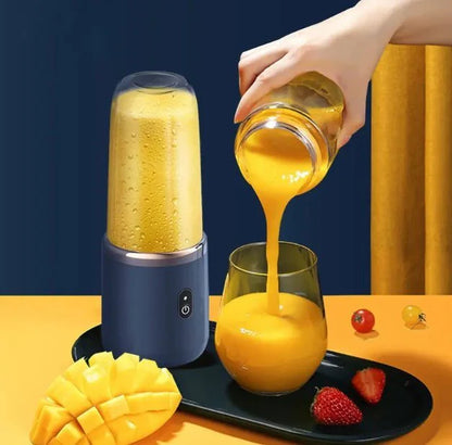 Zyvoura portable blender with cup, compact car accessory for on-the-go smoothies and drinks, featuring a sleek design and blending mechanism.