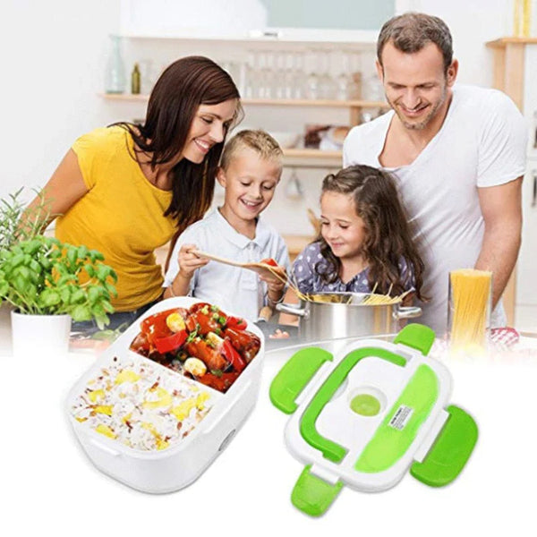 Zyvoura portable electric heater lunch box for keeping food warm, compact electric lunch box with heating element.