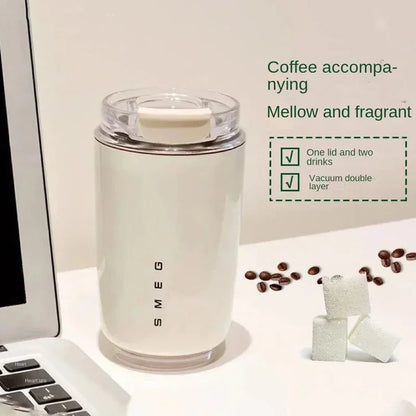 Zyvoura stainless steel vacuum insulated tumbler mug with sleek design, perfect for hot or cold beverages.