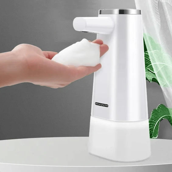 Zyvoura automatic soap dispenser for cleaning, sleek design, wall-mounted with touchless sensor for hands-free soap dispensing.